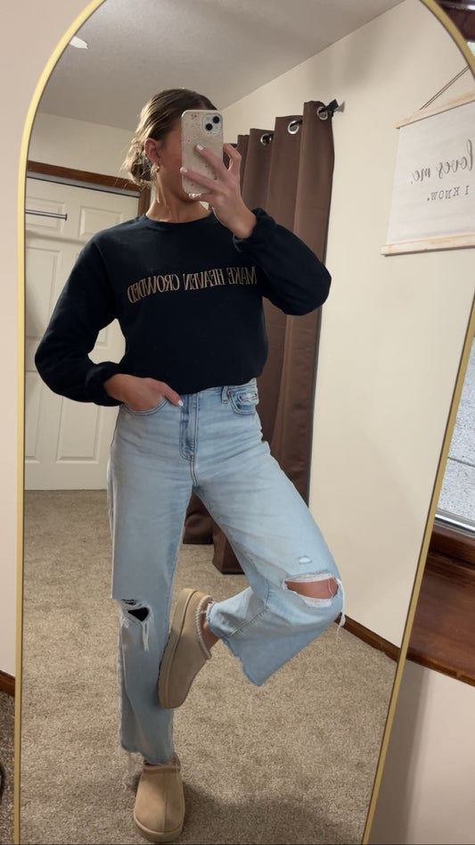 Make Heaven Crowded Sweatshirt- Black