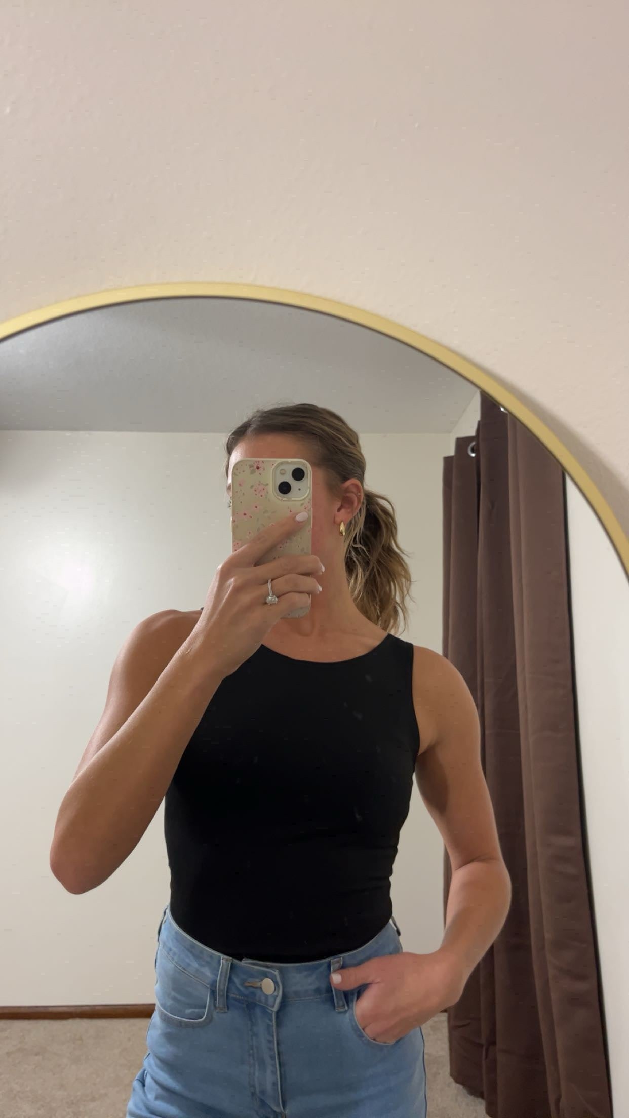 Slim Fit Stretchy Tank Top Black