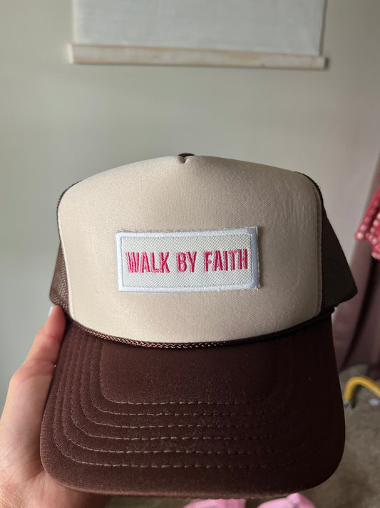 Walk By Faith Hat - Brown